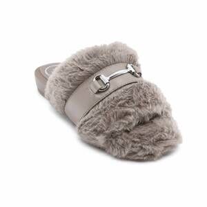 NEW SOLEI SEA women's hanni belted fur clogs in mink